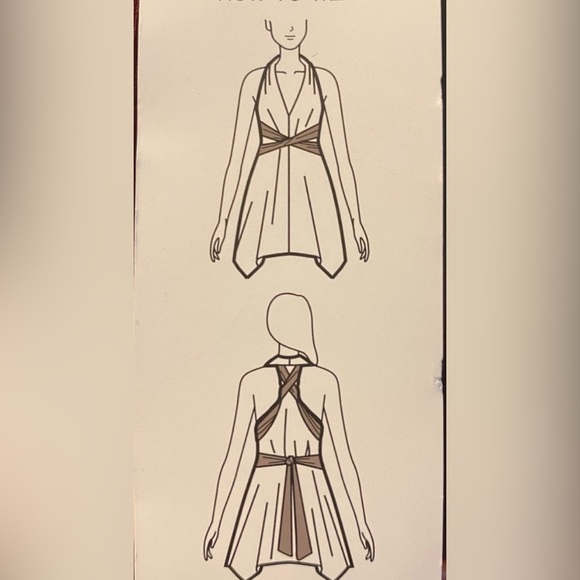 BCBG Gorgeous Maroon Convertible Dress Size Medium LNC - Picture 3 of 5